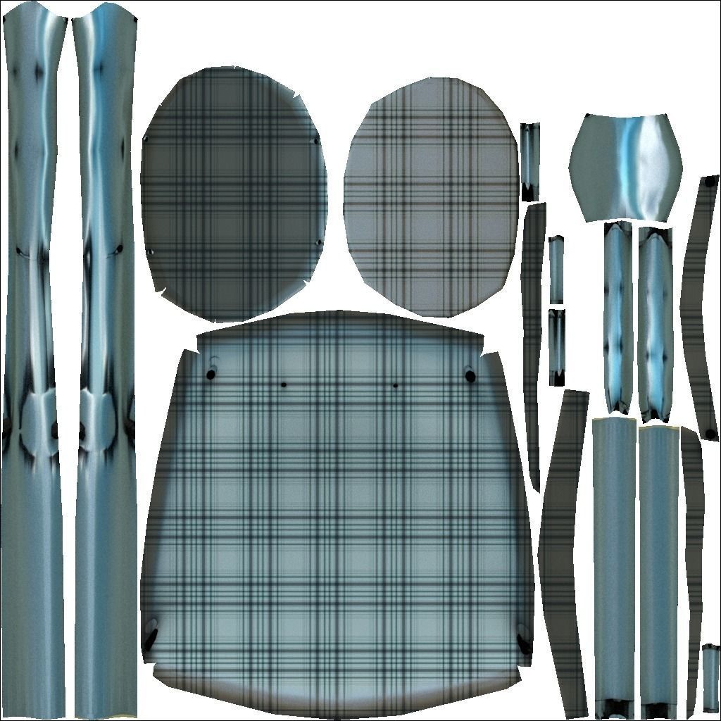 Chair9 for interior cafe and kitchen Low-poly 3D model_18