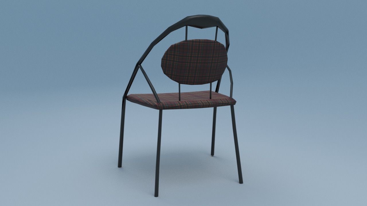 Chair9 for interior cafe and kitchen Low-poly 3D model_15