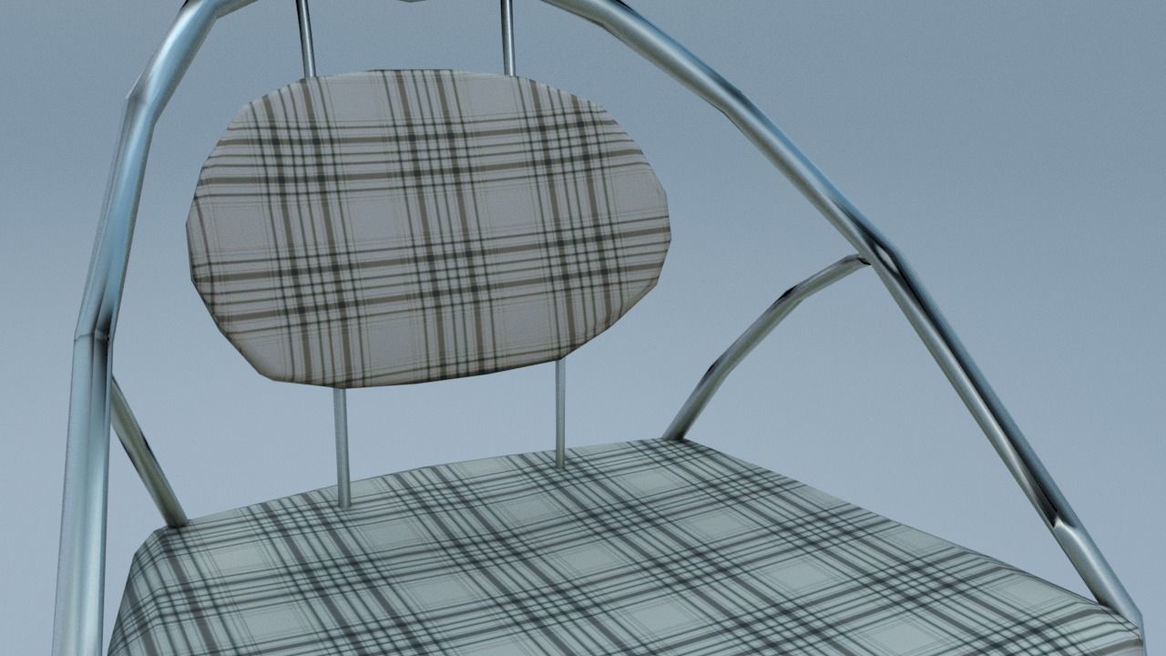 Chair9 for interior cafe and kitchen Low-poly 3D model_10