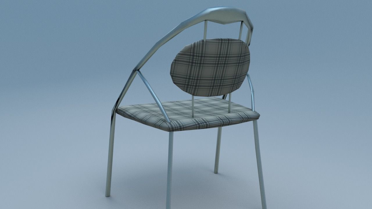 Chair9 for interior cafe and kitchen Low-poly 3D model_12