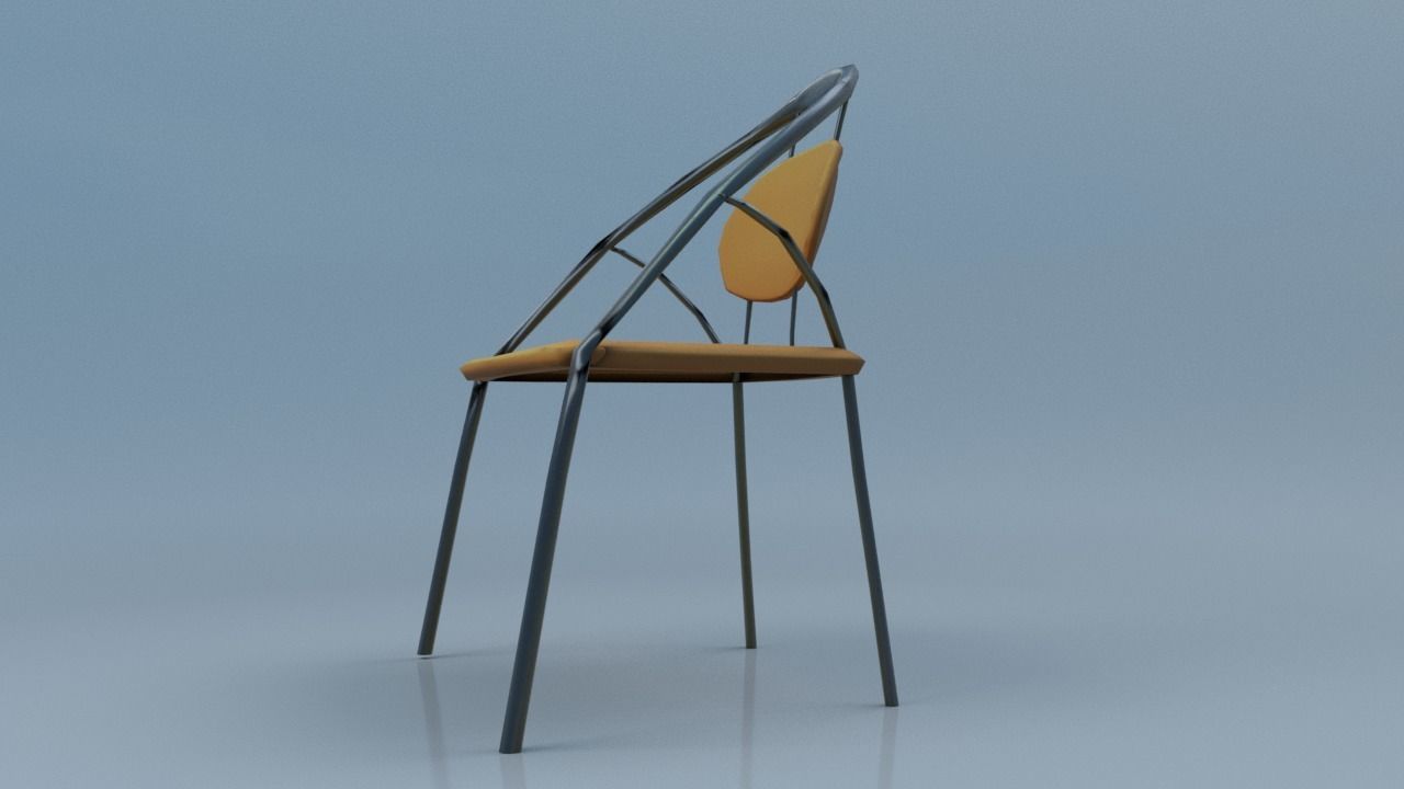 Chair9 for interior cafe and kitchen Low-poly 3D model_8