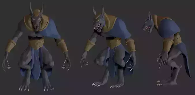 Anubis character in form of demon
