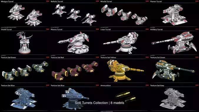 Scifi Turrets Collection 