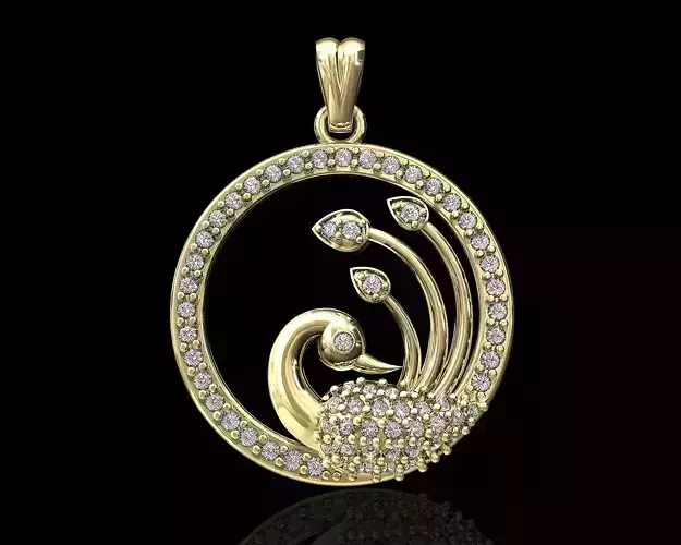 Peacock pendant