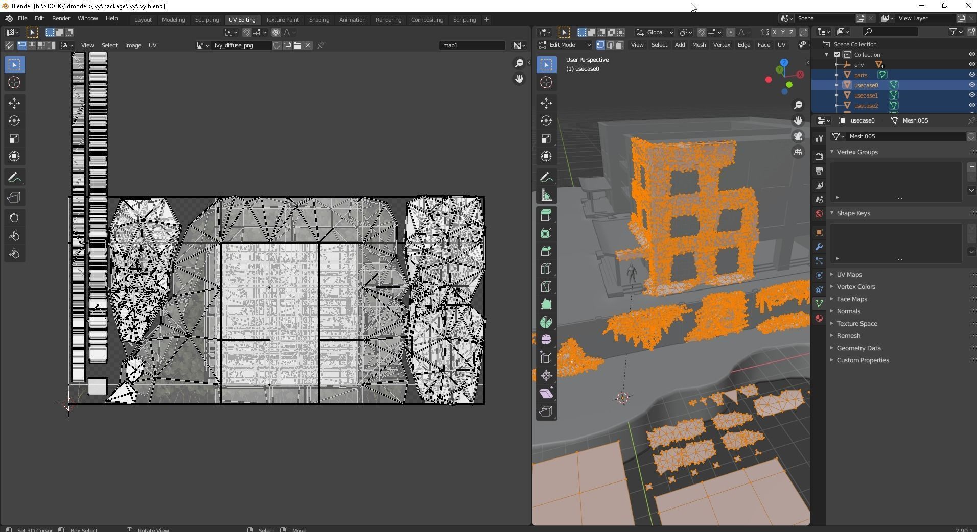 Ivy lowpoly modular assets Low-poly 3D model_14