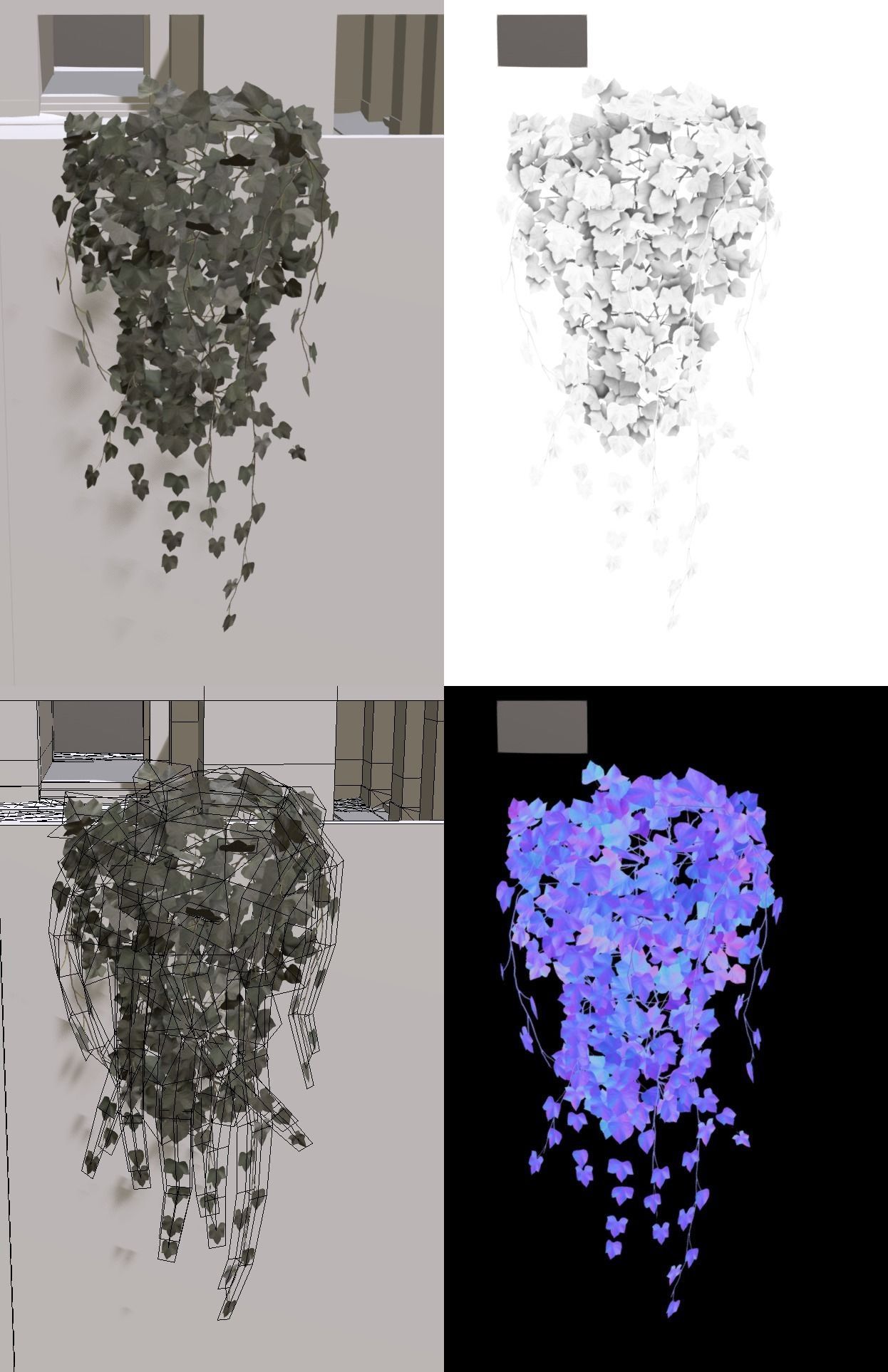 Ivy lowpoly modular assets Low-poly 3D model_7