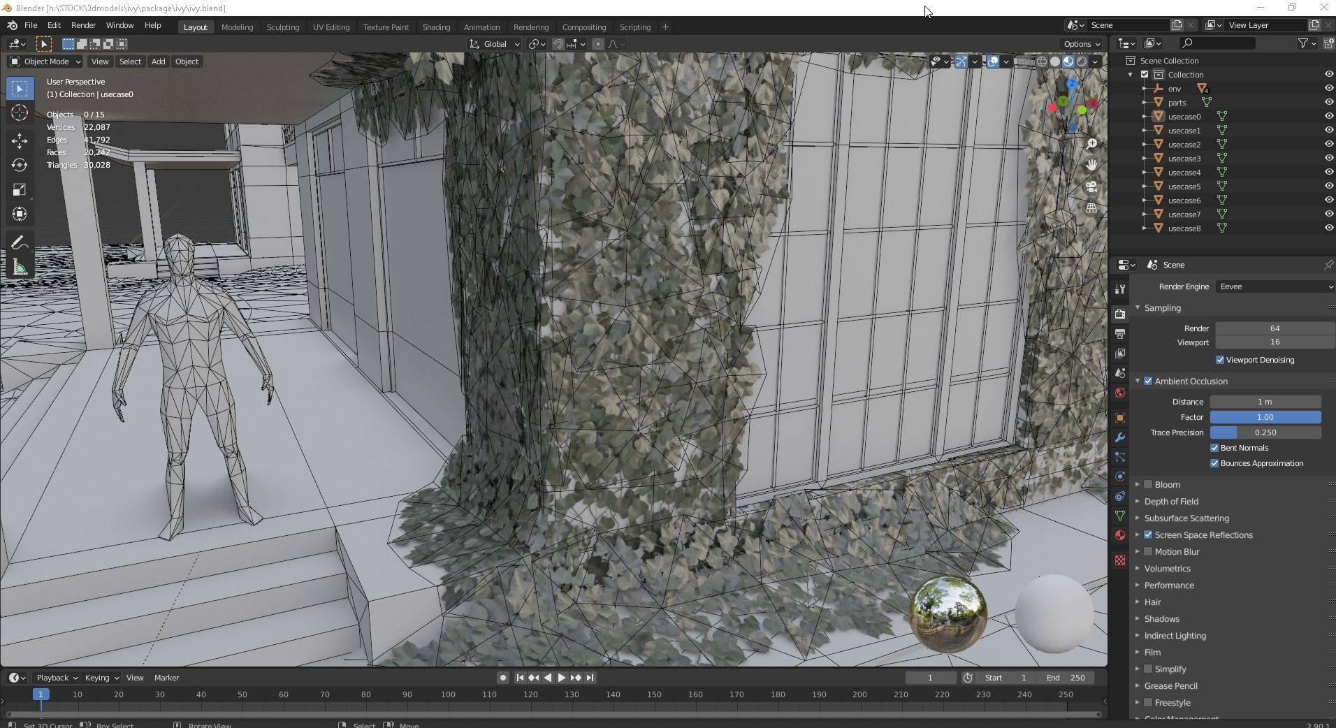 Ivy lowpoly modular assets Low-poly 3D model_13