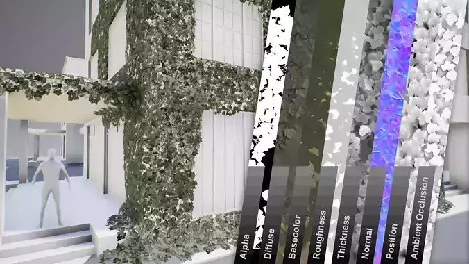 Ivy lowpoly modular assets