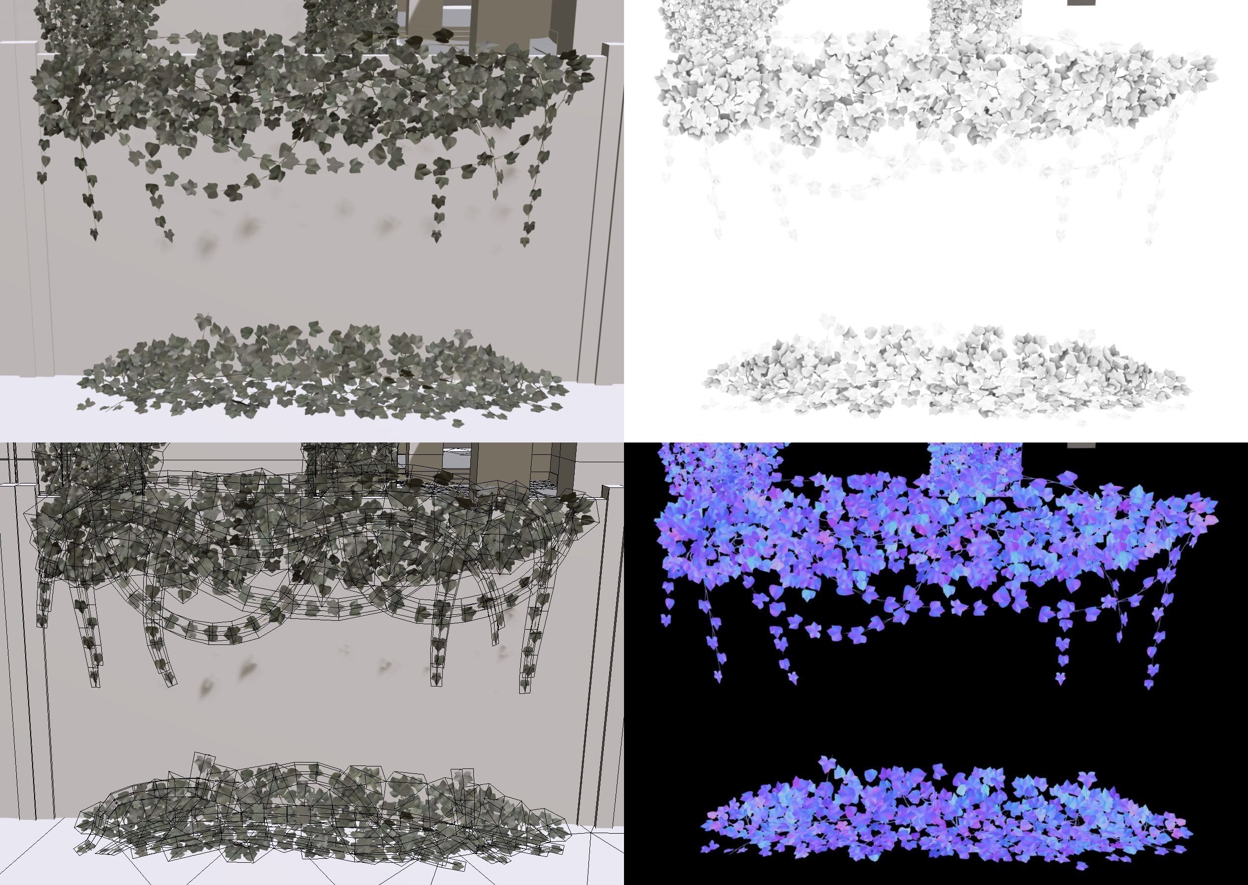 Ivy lowpoly modular assets Low-poly 3D model_11