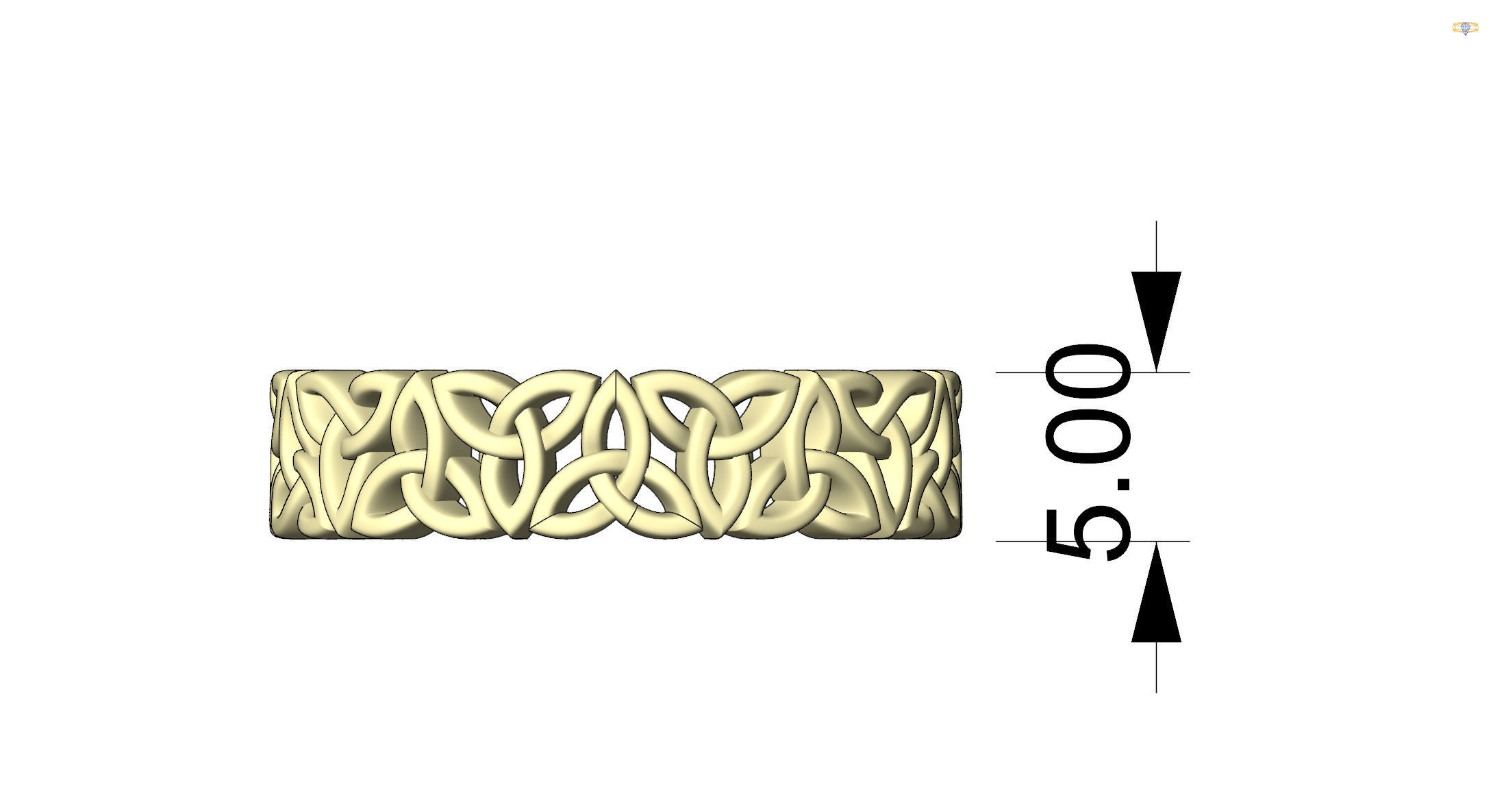 ring with Celtic ornaments 3D print model_7