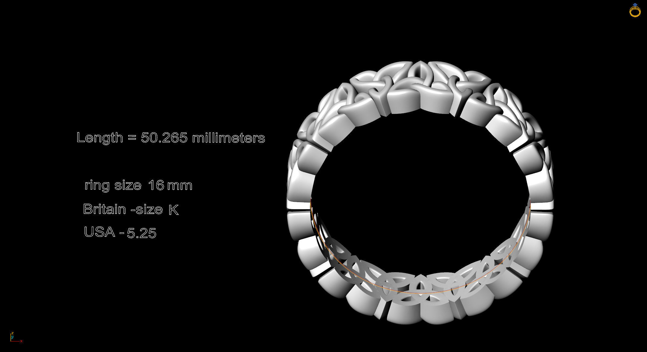 ring with Celtic ornaments 3D print model_6
