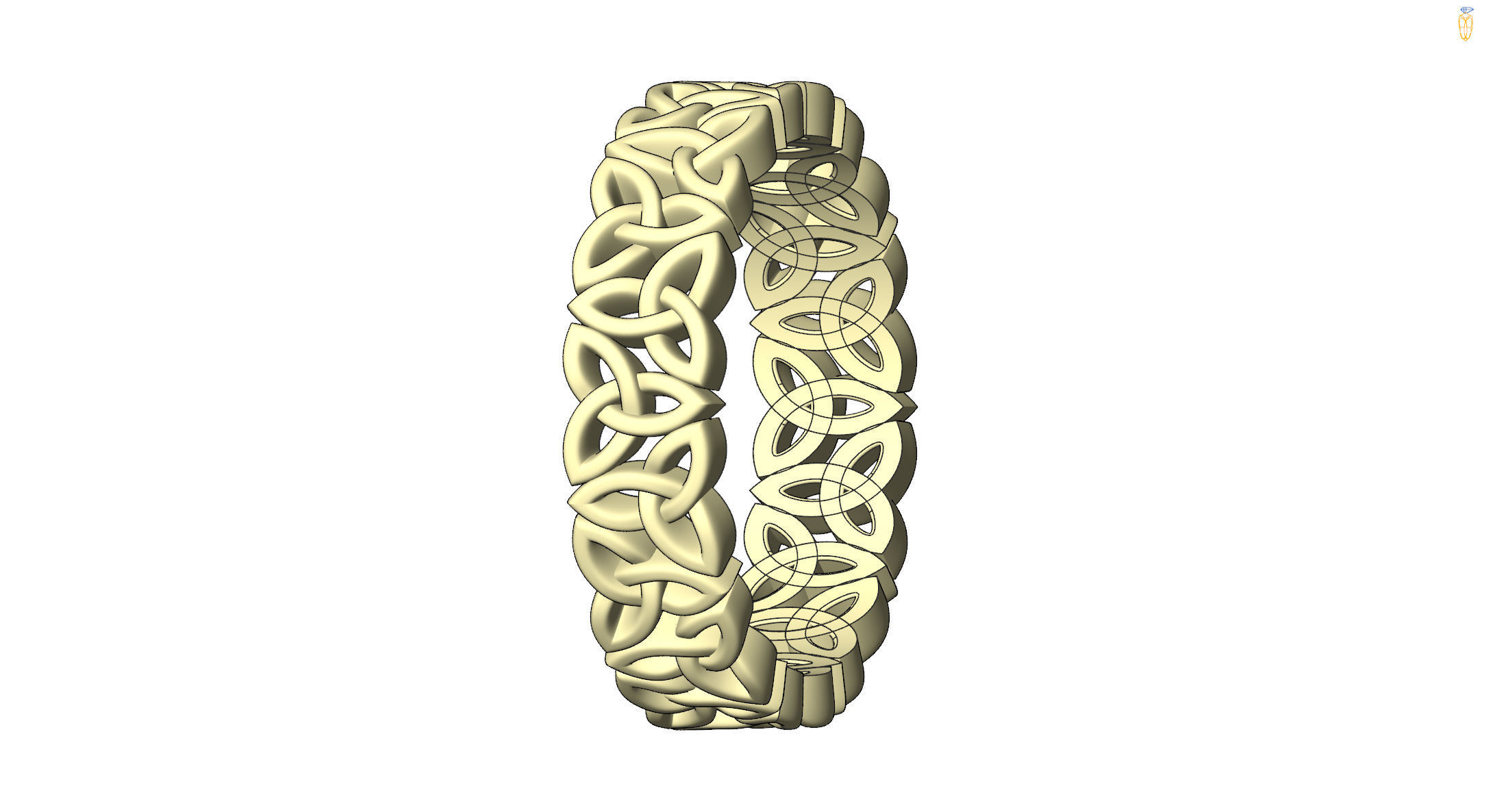 ring with Celtic ornaments 3D print model_9