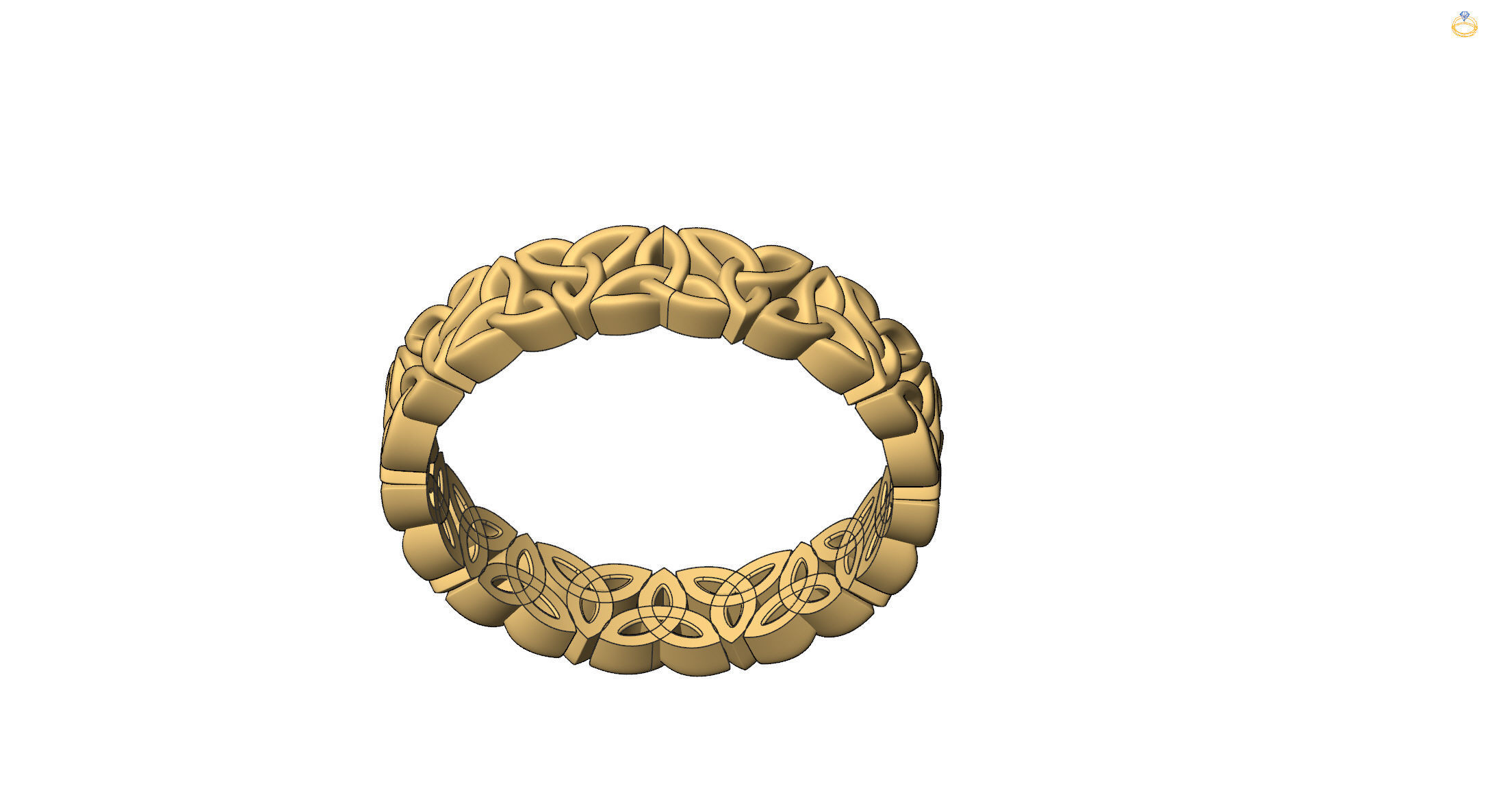 ring with Celtic ornaments 3D print model_8