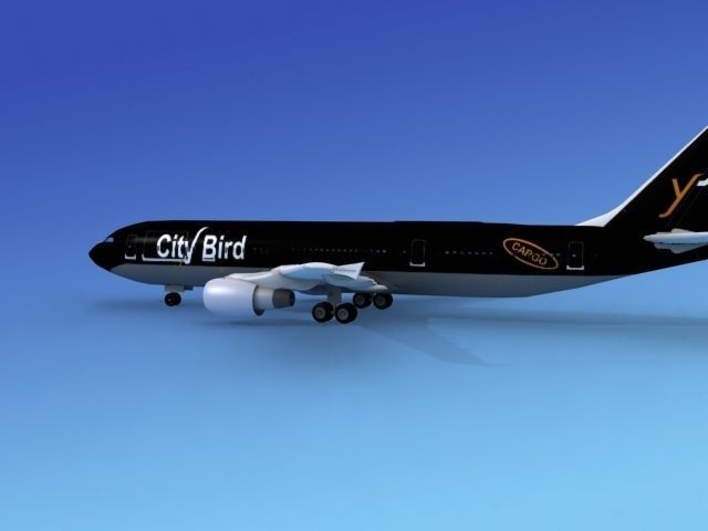 Airbus A300 City Bird 3D model_2