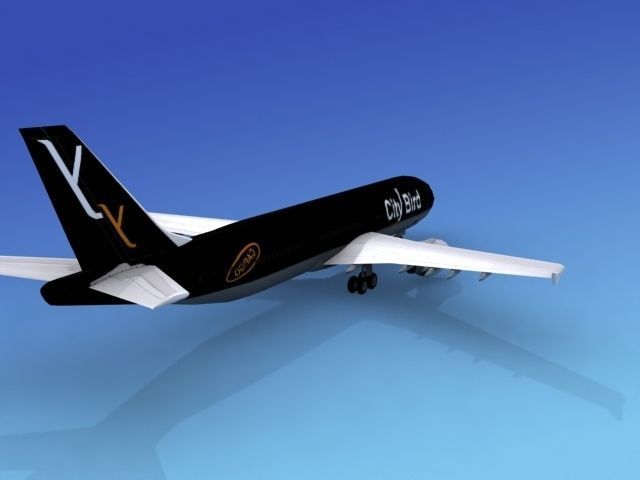 Airbus A300 City Bird 3D model_4