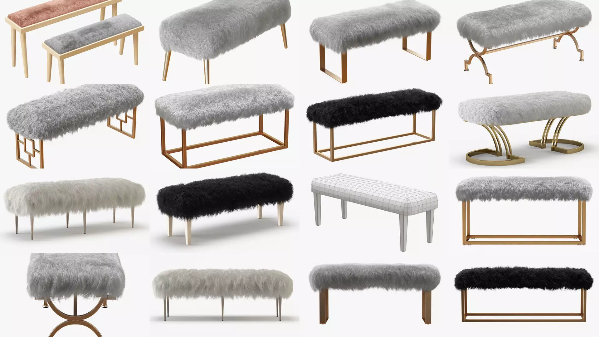 Collection  banquet with wool 10 pieces _0