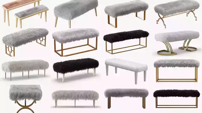 Collection  banquet with wool 10 pieces 