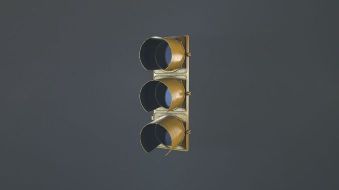 Traffic Light Low-poly 3D model 3