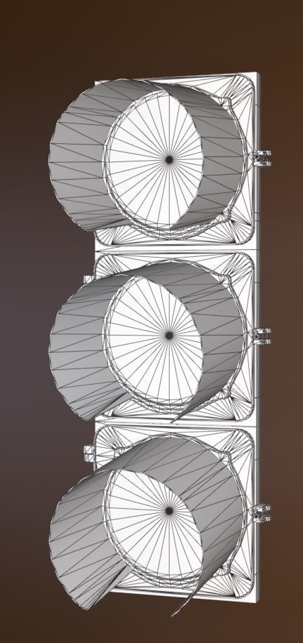 Traffic Light Low-poly 3D model_8