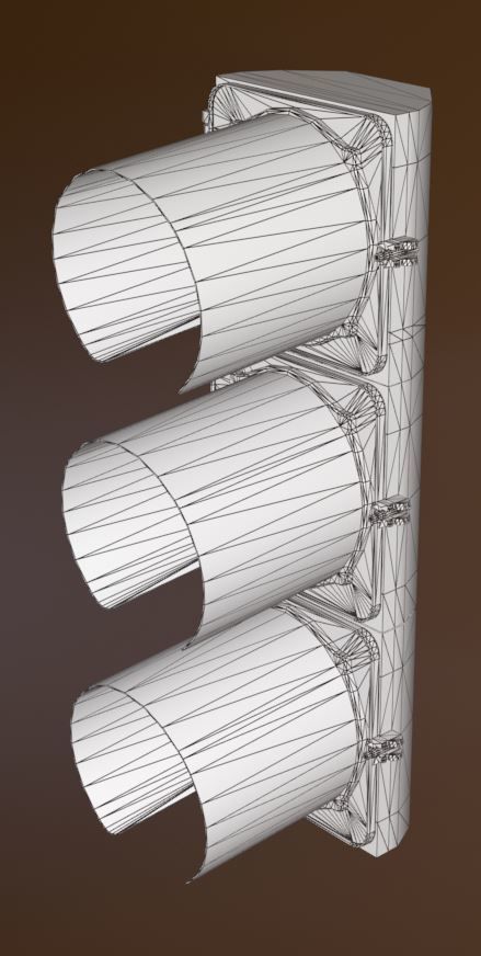 Traffic Light Low-poly 3D model_7
