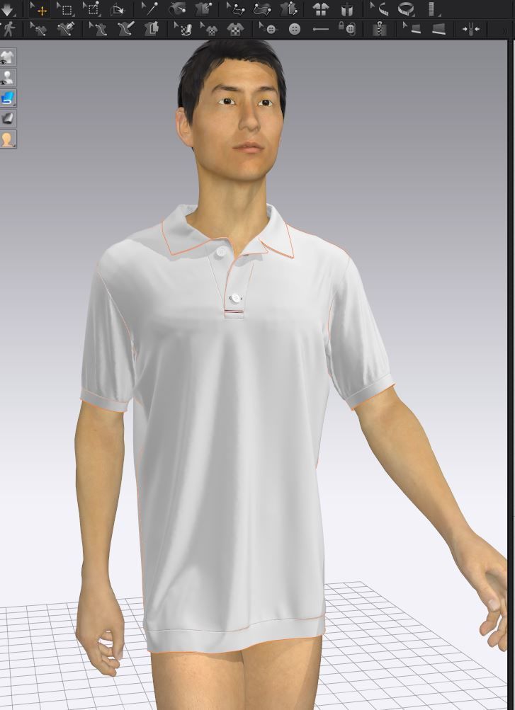 Polo Shirt lacoste Low-poly 3D model_19