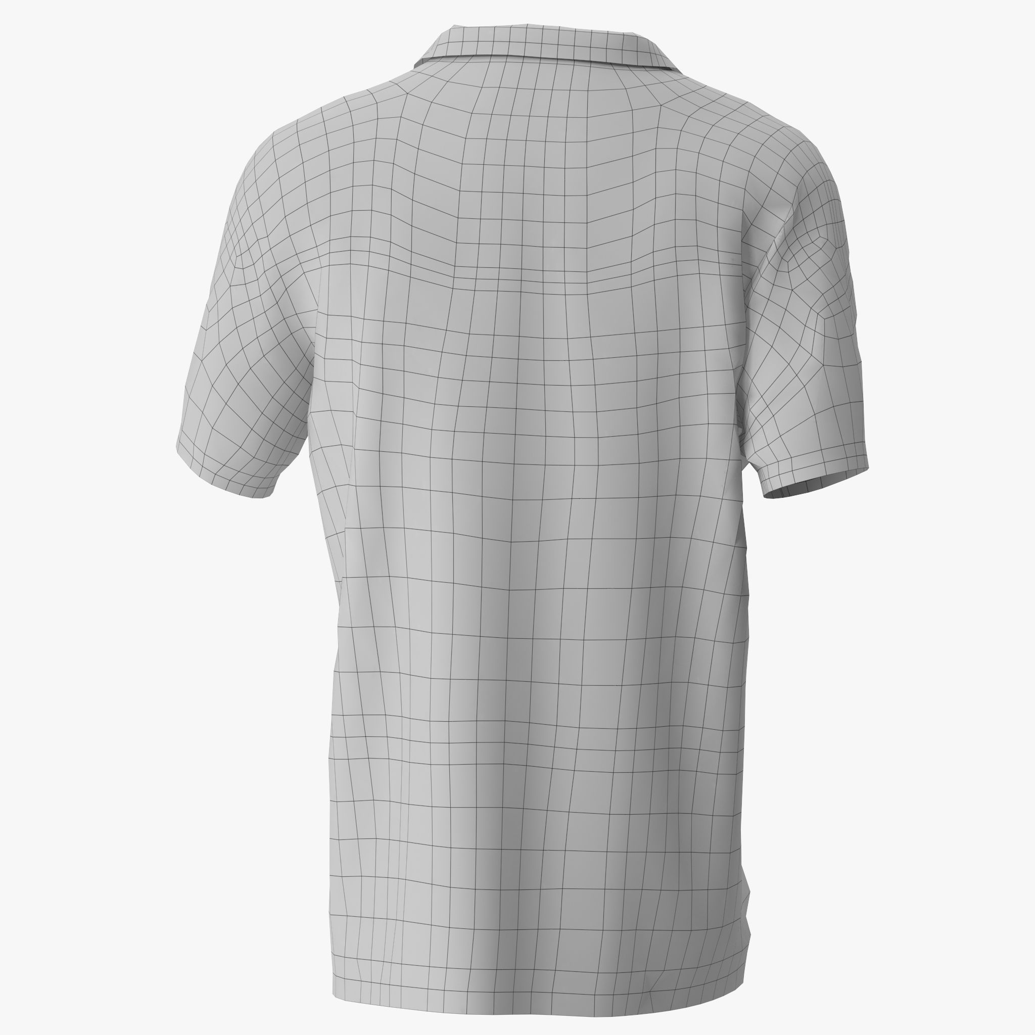 Polo Shirt lacoste Low-poly 3D model_10