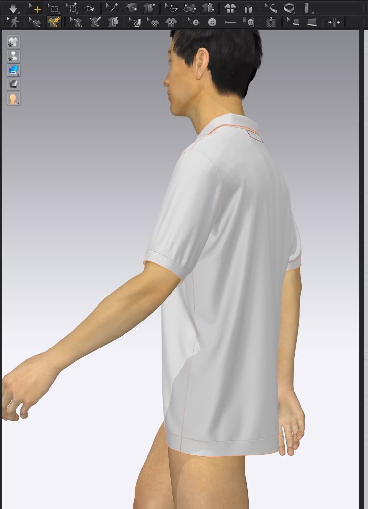 Polo Shirt lacoste Low-poly 3D model_20