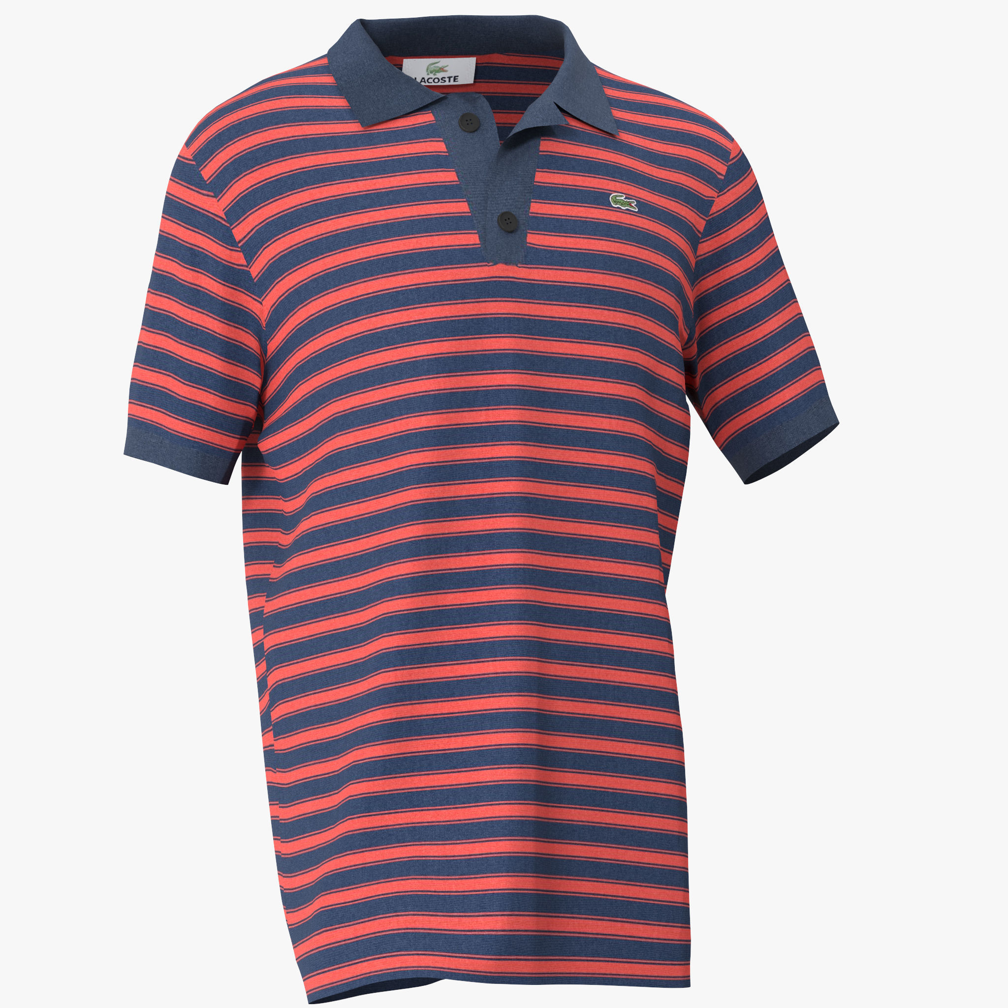 Polo Shirt lacoste Low-poly 3D model_9