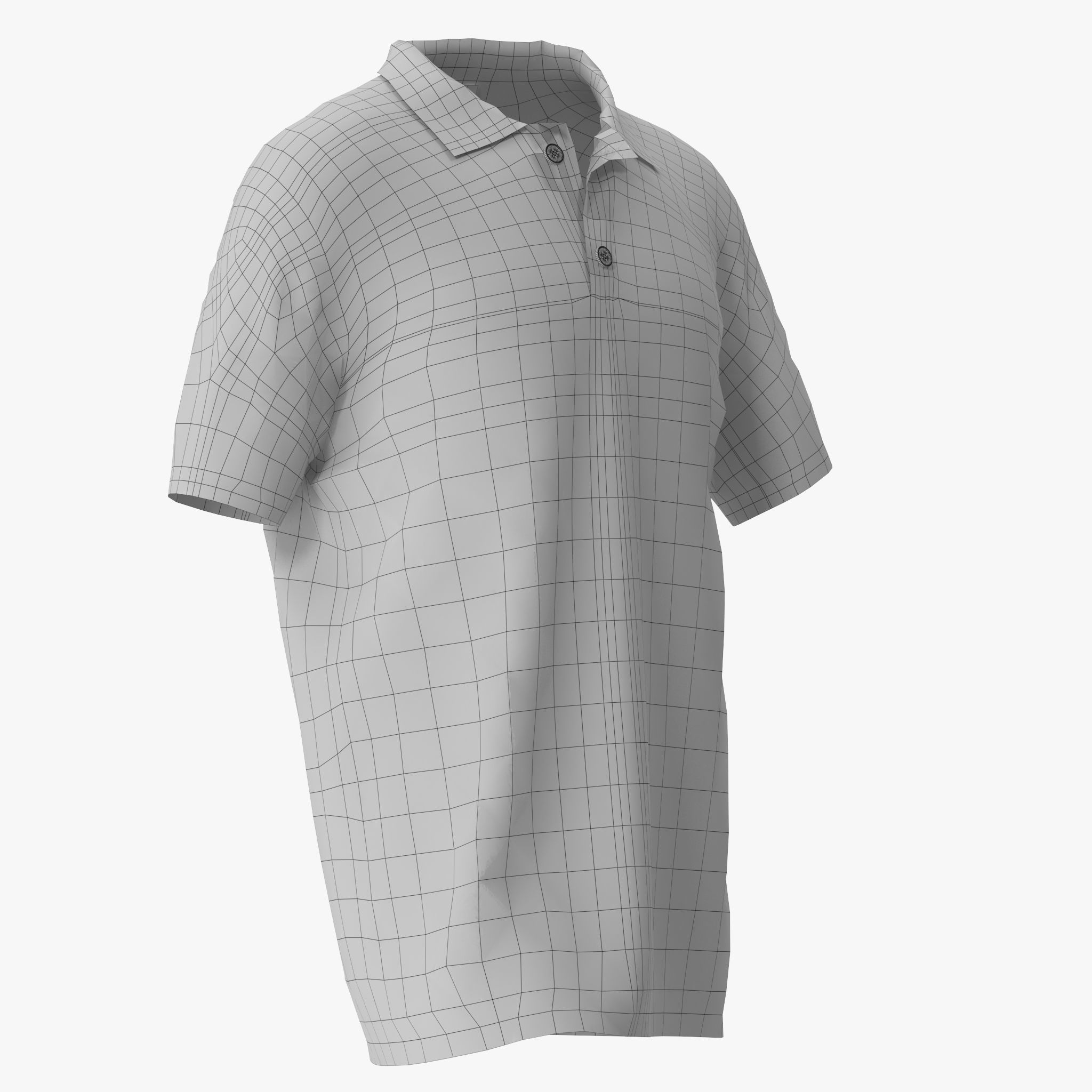 Polo Shirt lacoste Low-poly 3D model_12