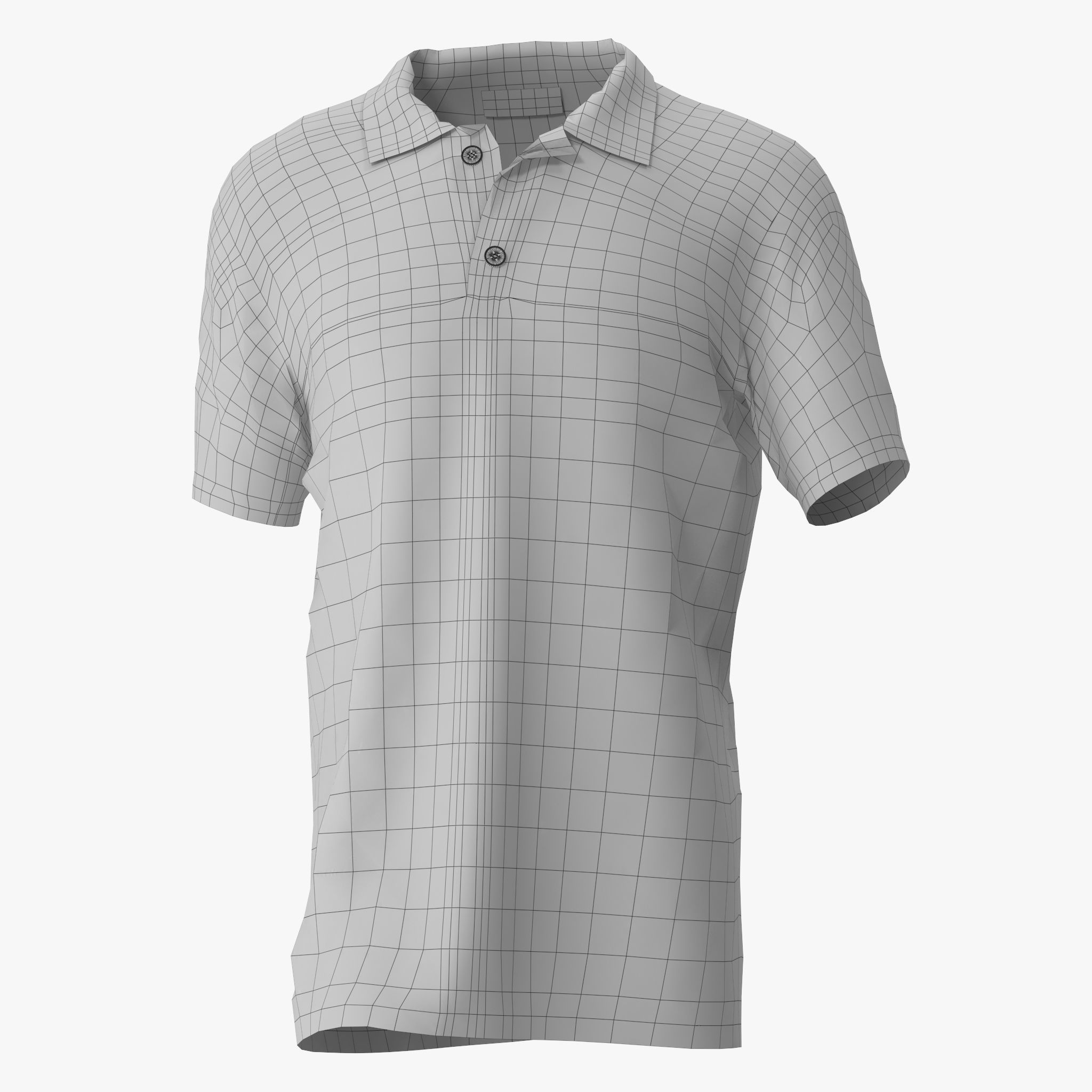 Polo Shirt lacoste Low-poly 3D model_11