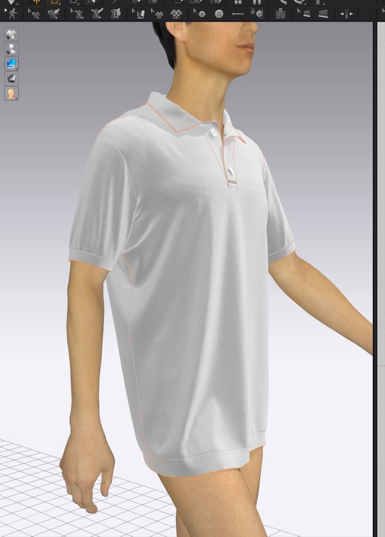 Polo Shirt lacoste Low-poly 3D model_21