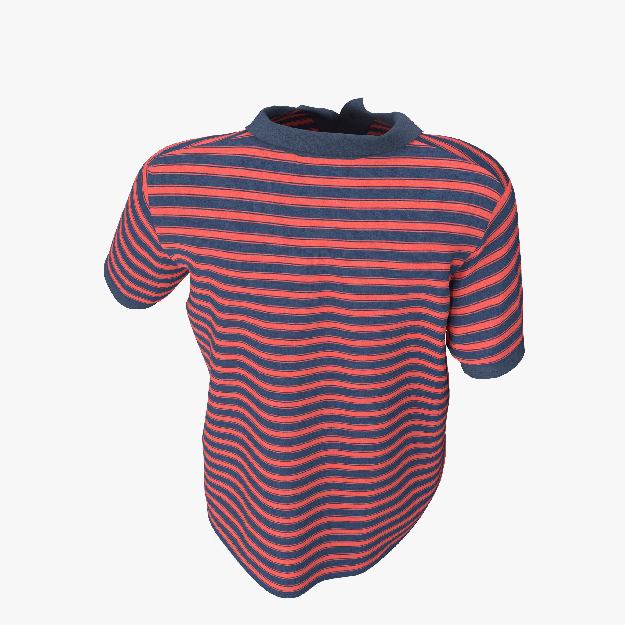 Polo Shirt lacoste Low-poly 3D model_5