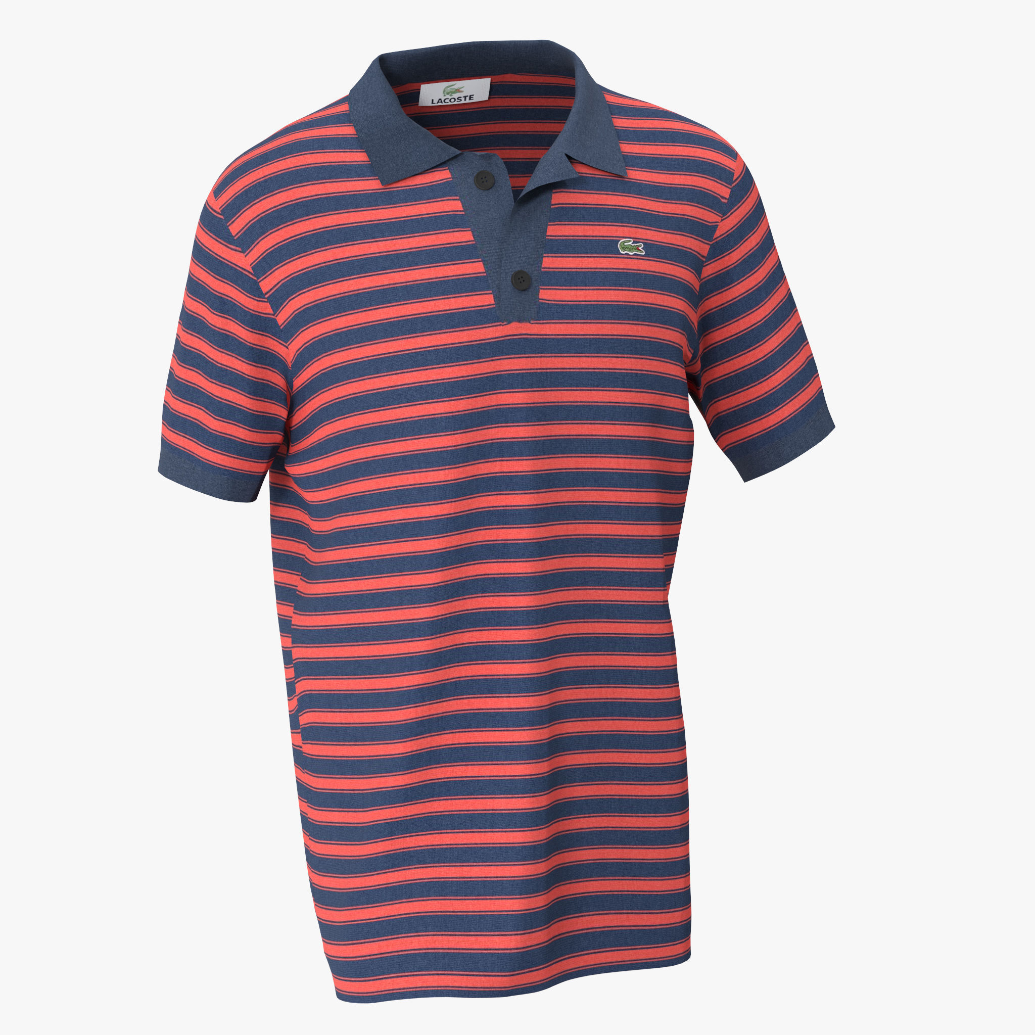 Polo Shirt lacoste Low-poly 3D model_3
