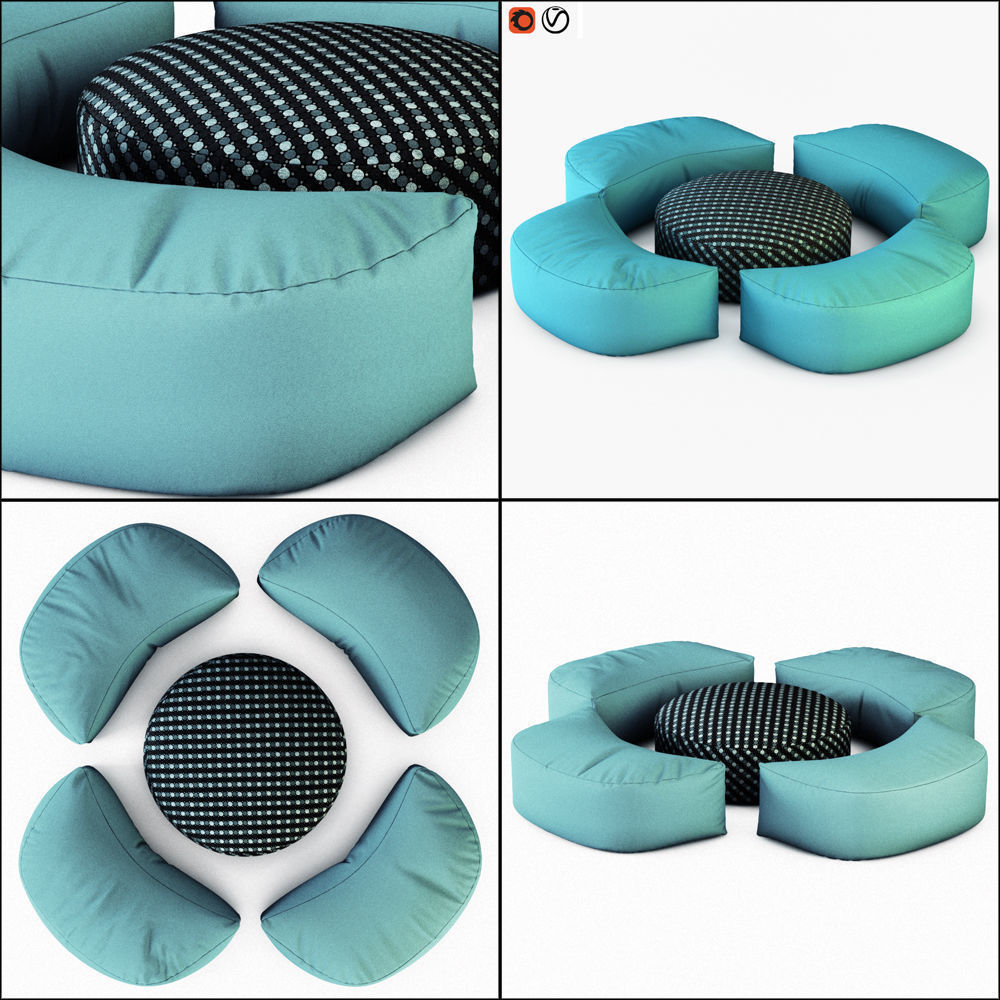 Collection of puffs with wool 41 pieces _21