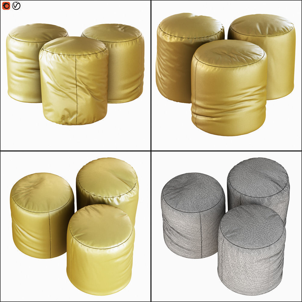 Collection of puffs with wool 41 pieces _23