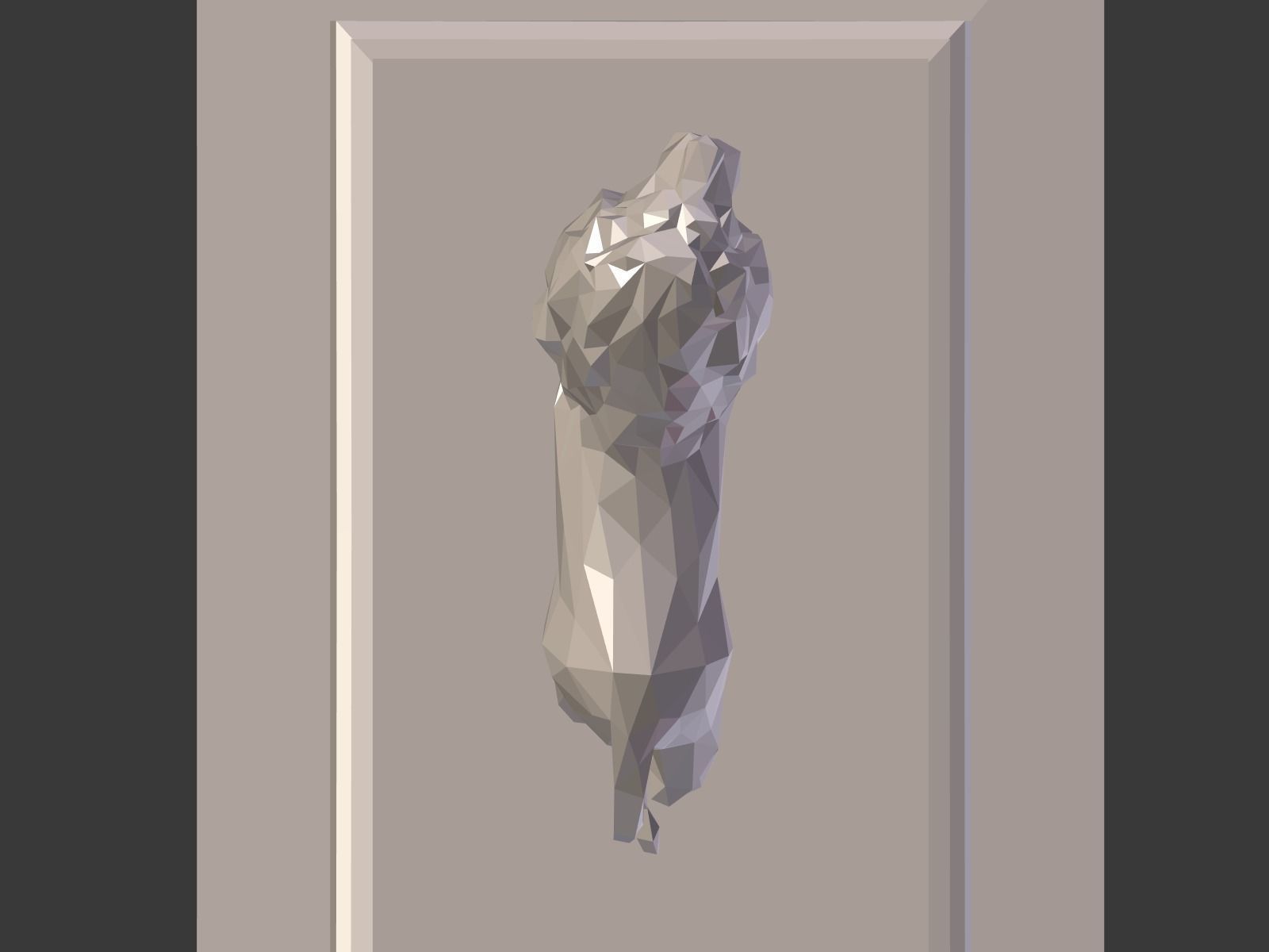 Cartoon Lion Statue - Low Poly Low-poly 3D model_13