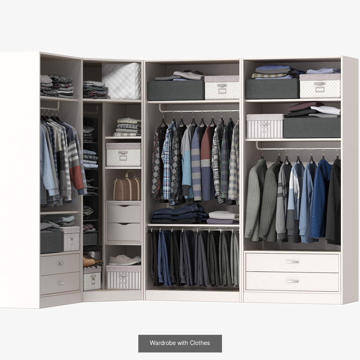 Wardrobe with Clothes  Pack 3D Model Collection_5