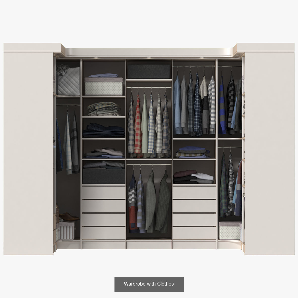 Wardrobe with Clothes  Pack 3D Model Collection_4