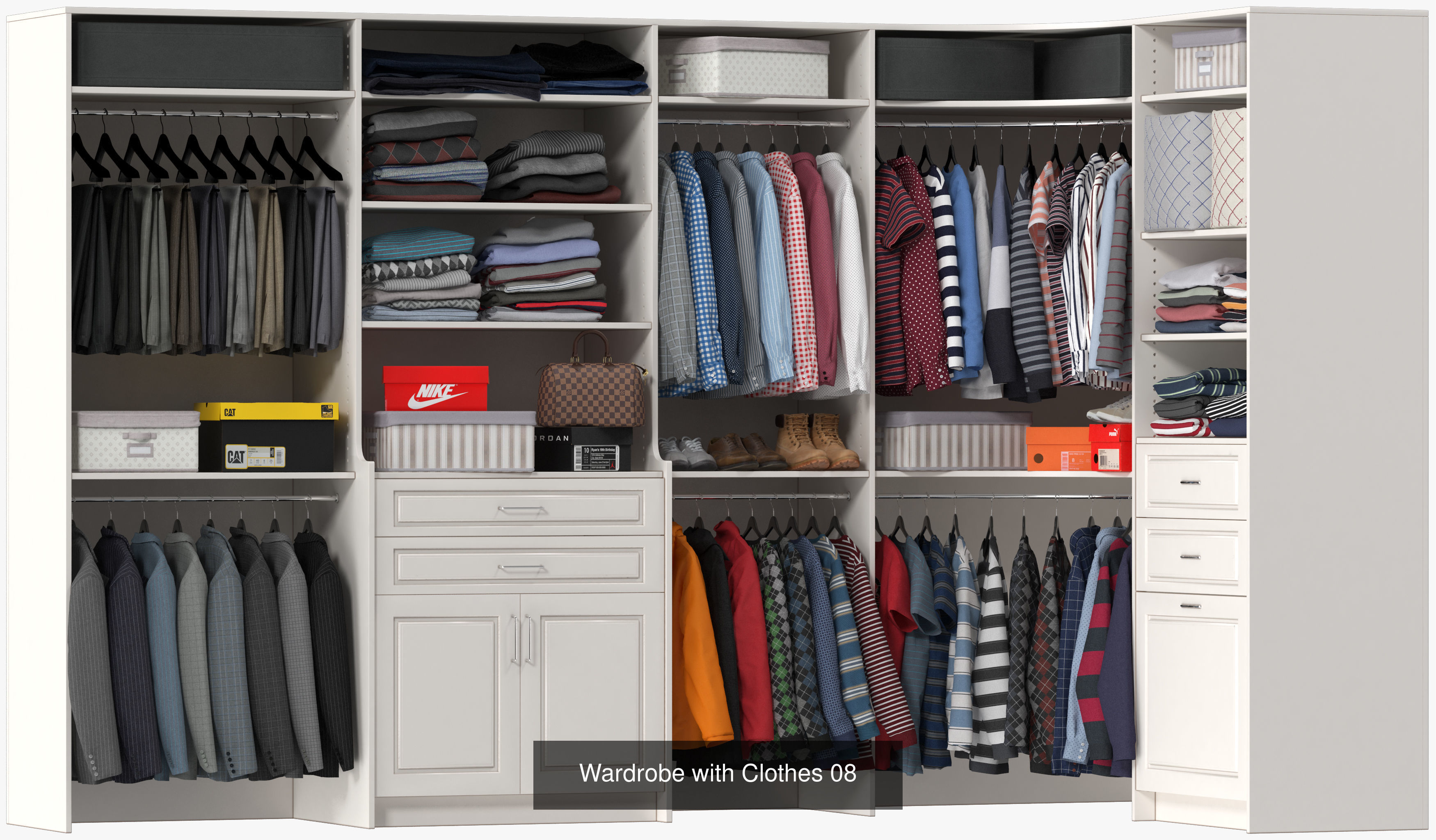 Wardrobe with Clothes  Pack 3D Model Collection_6