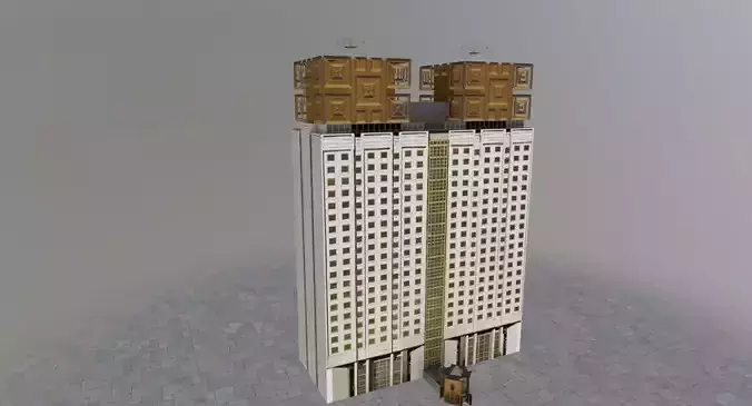 Moscow RAN Building Low-poly 3D model