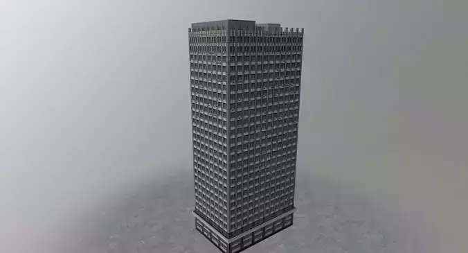 Moshyprotrans skyscraper in minecraft Low-poly 3D model