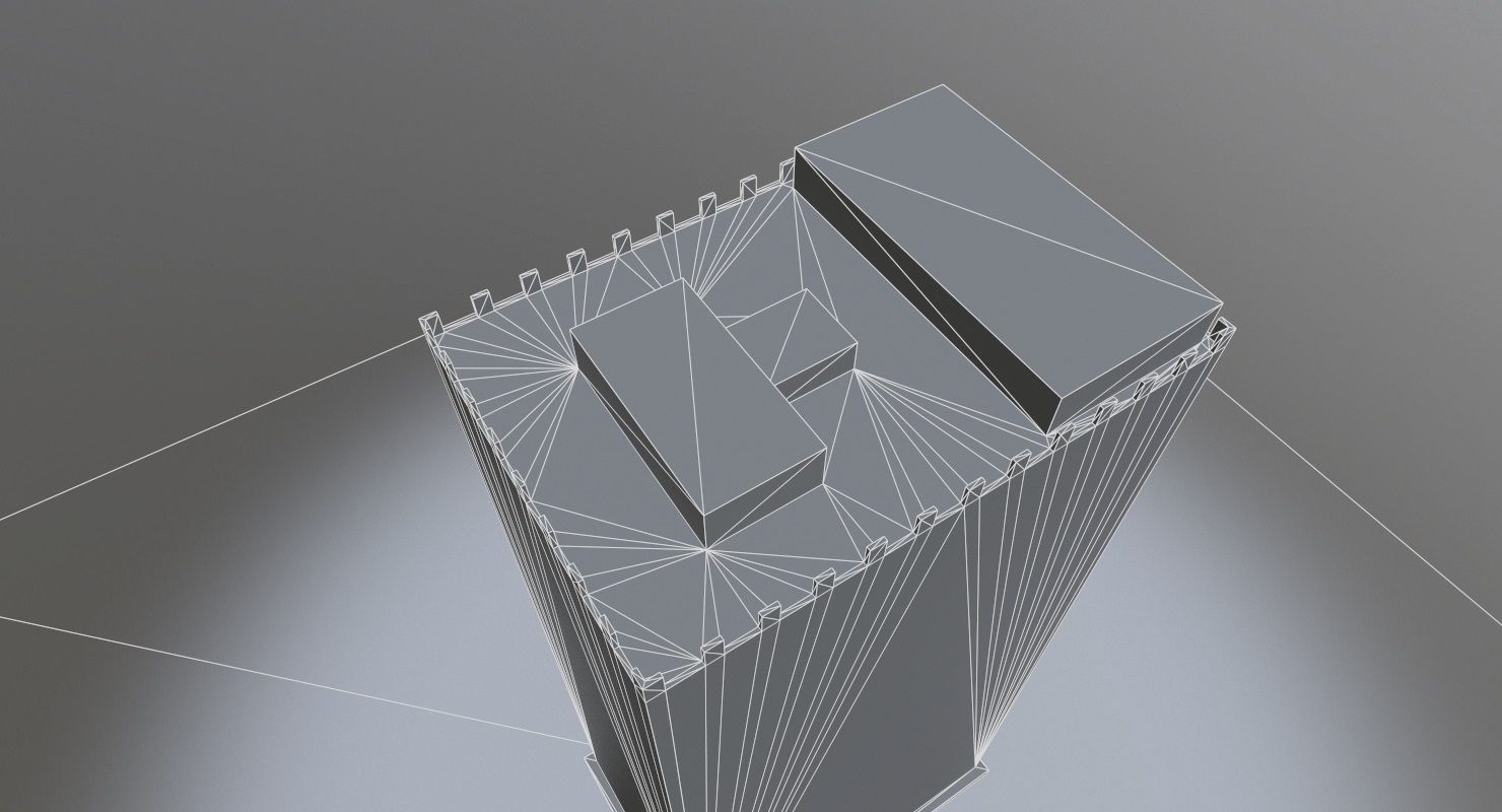 Moshyprotrans skyscraper in minecraft Low-poly 3D model_10