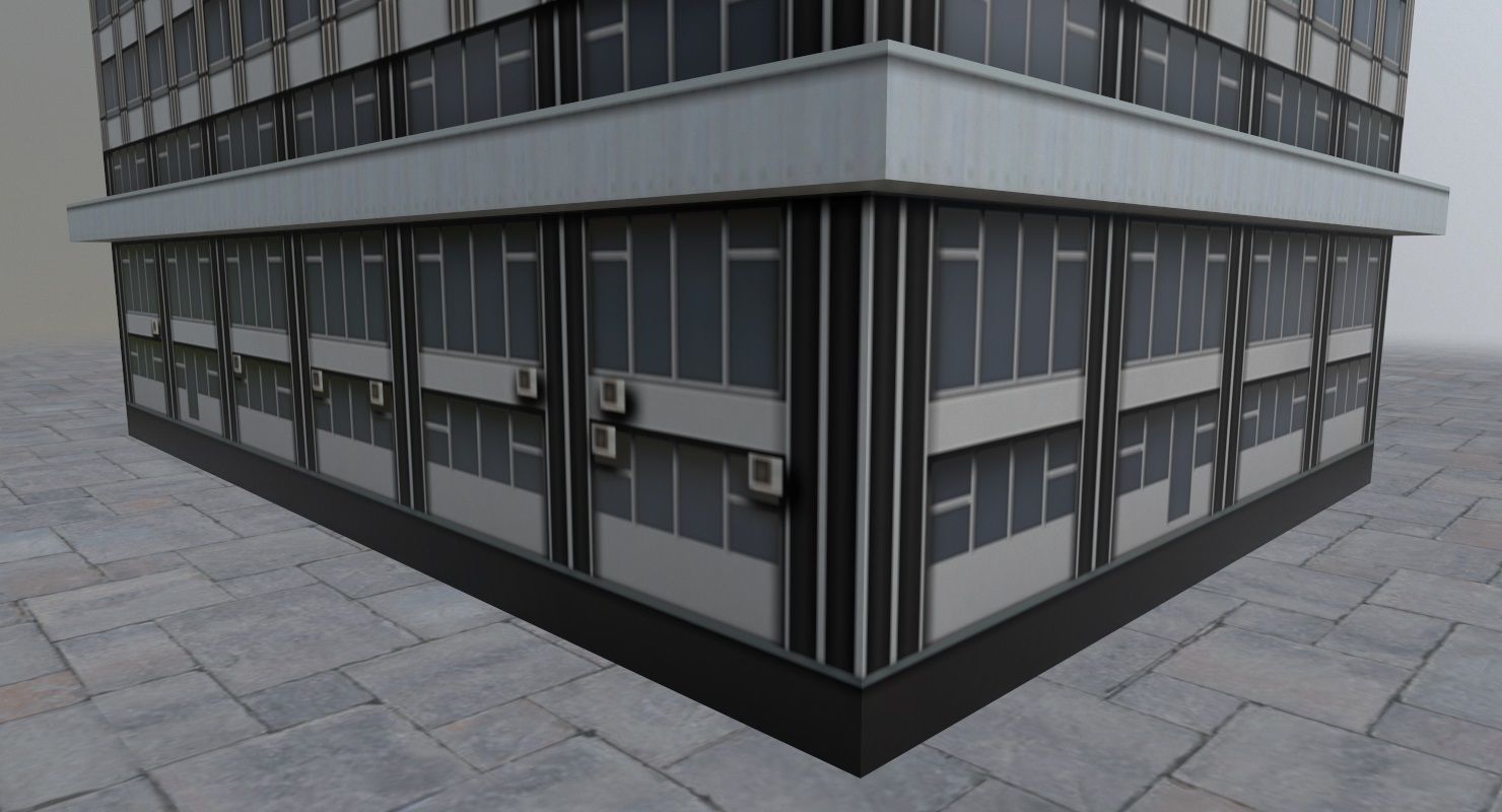 Moshyprotrans skyscraper in minecraft Low-poly 3D model_5