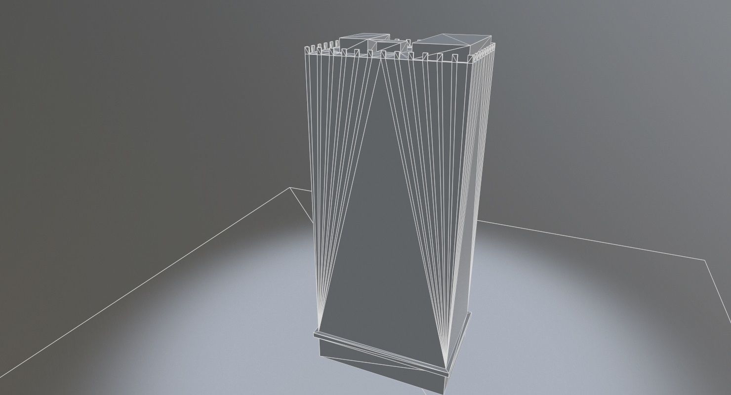 Moshyprotrans skyscraper in minecraft Low-poly 3D model_9