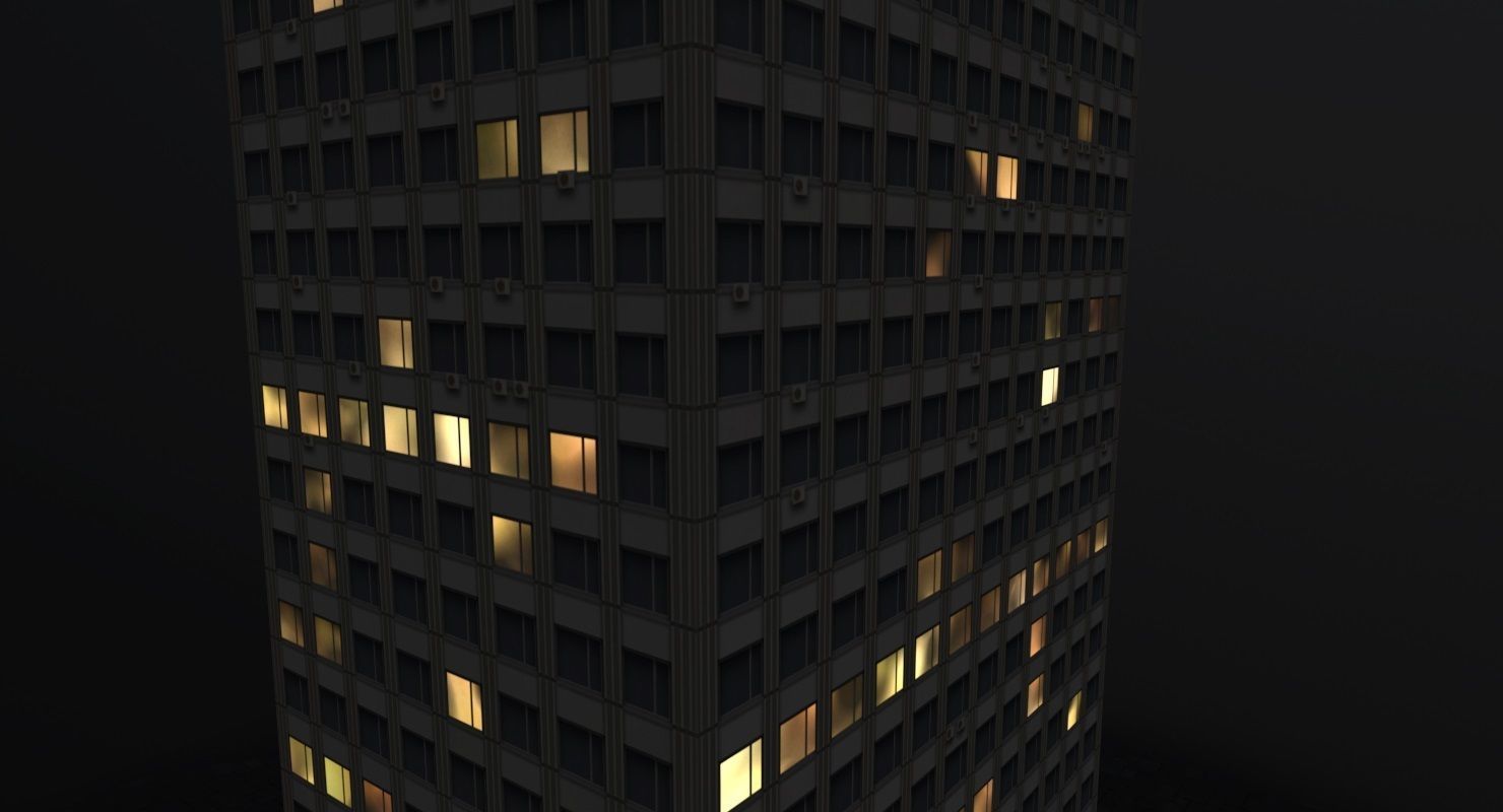 Moshyprotrans skyscraper in minecraft Low-poly 3D model_7