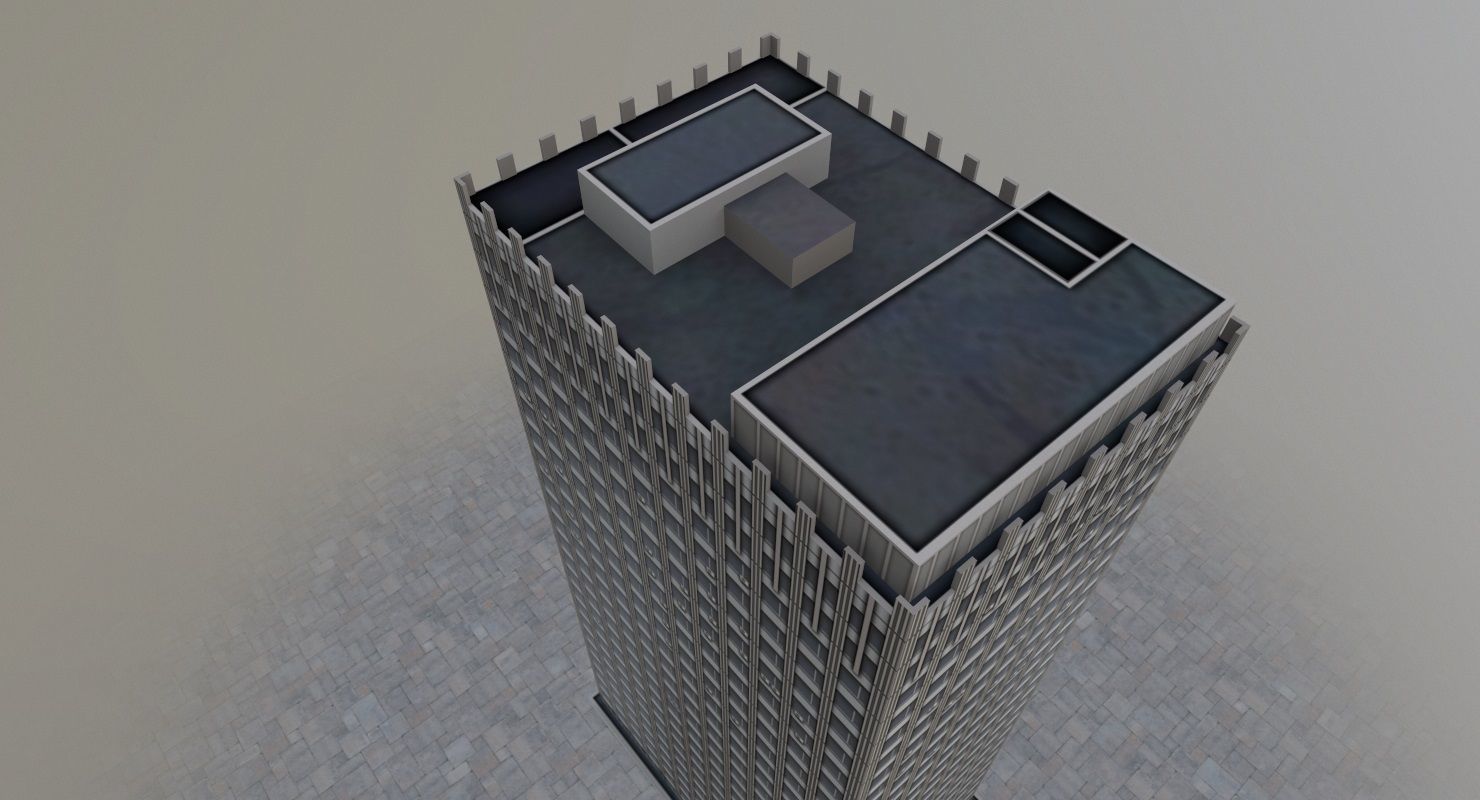 Moshyprotrans skyscraper in minecraft Low-poly 3D model_1