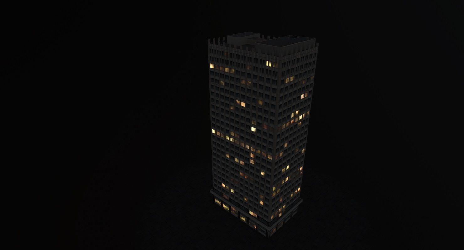 Moshyprotrans skyscraper in minecraft Low-poly 3D model_6