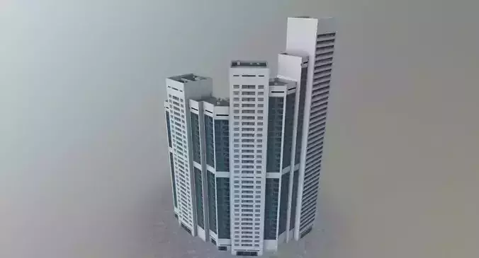 Moscow House Building50 Low-poly 3D model
