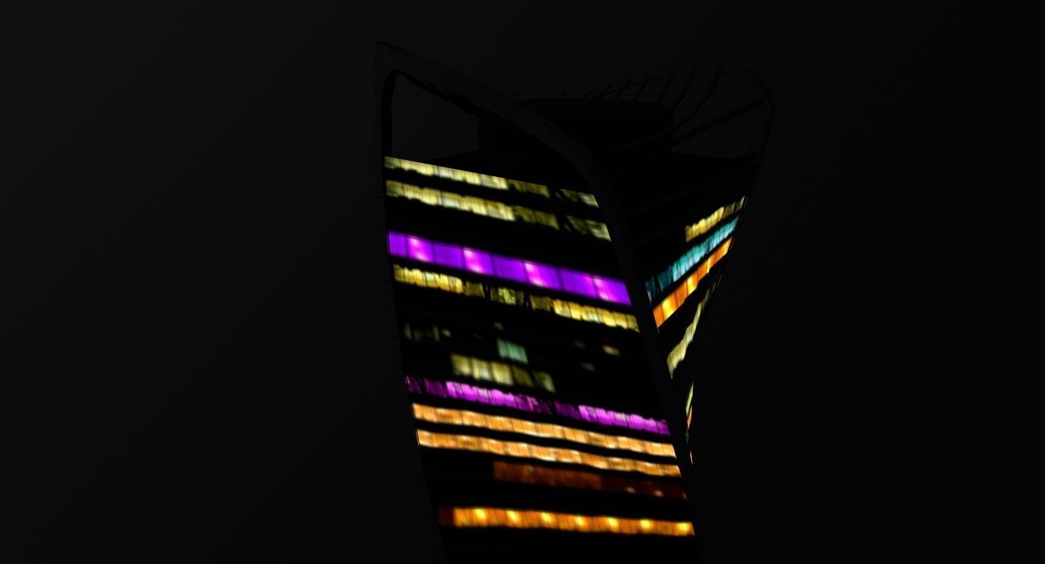 Moscow Evolution Tower Low-poly 3D model_7