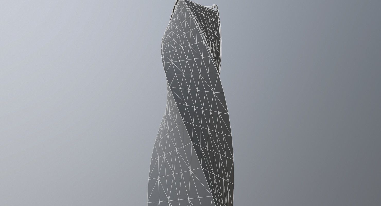 Moscow Evolution Tower Low-poly 3D model_10